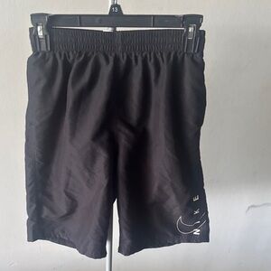 Nike Black Boys' Swim Trunks with White Logo